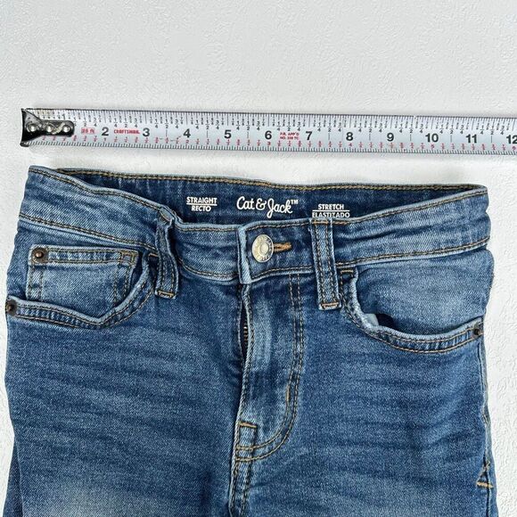 Cat & Jack Kids Straight Leg Blue Jeans Size 6 Stretch Denim - Picture 5 of 6